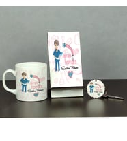 Cerrahi Hemşireye Hediye Üçlü Set (Kupa + Telefon Standı + Anahtarlık)
