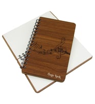 Kişiye Özel Müzik Temalı Ahşap Kapaklı Defter