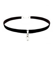Siyah Kadife Kadın Deniz Kabuğu Choker Kolye