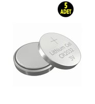 5 Adet 3 Volt Cr2032 Lityum Para Pil (cr 2032 Bios-kepenk-kumanda Terazi Düğme Lithum Pili)