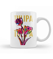 Tulip Flowers Kupa Bardak Porselen
