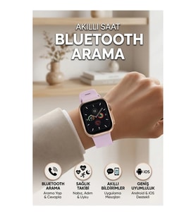Bluetooth Görüşmeli Akıllı Saat Nabız Uyku Takipli Akıllı Bildirimli
