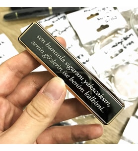 Kişiye Özel USB Şarjlı Sürgülü Çakmak