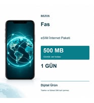 Fas eSIM İnternet Paketi Günlük 500 MB 1 Gün