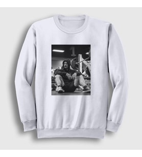 Presmono Unisex Beyaz Grayscale Gym Spor Chris Bumstead Sweatshirt 358848tt (Beyaz)