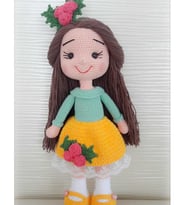 Güleç Kız Bebek Amigurumi Organik Oyuncak