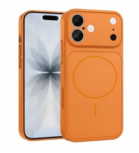 ?Phone 16 ile Uyumlu 17 Pro G�r�n�ml� Magsafe Destekli Kablosuz ?arj �zellikli Kamera Lens Korumal? ??k Metal G�r�n�ml� Telefon K?l?f?