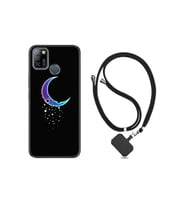 Infinix Smart 5 Kılıf Resimli Desenli Silikon Boyun Askılı Moon Star 1851