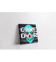 Game Over Kuru Kafa Glitch Kanvas Tablo