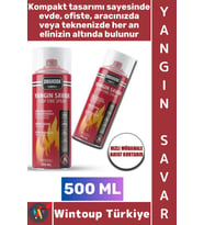 #YangınSavar Ev Ofis Otomobil Kamp Acil Durum Hızlı Müdahale Söndürme Tüpü Sprey Yangın Savar 500 ML