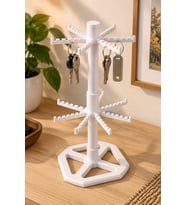 40cm 2 Standlı Ayaklı ve Hareketli Anahtarlık Askısı (Siyah)