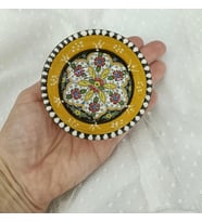 Çini Sarı 8 Cm Çerezlik Kase Sosluk Sunumluk Kahvaltılık 1 Adet