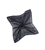 Mısırlı Eşarpları Bantlı Jan Jan Eşarp 100x100 Cm (Füme-Gri)