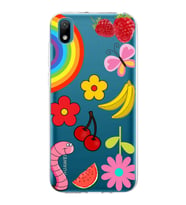 PrintiFy Huawei Y5 2019 ile Uyumlu 1mm Slim Fit Water Color 5 Baskılı Şeffaf  Kılıf