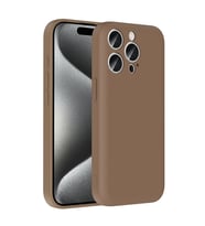 Apple iPhone 15 Pro Max Uyumlu Kılıf Kamera Korumalı Kartlık Hazneli Zore Vitra Kapak (Kahverengi)