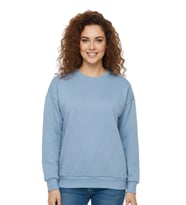 Kadın Sıfıryaka Sweatshirt Taşlı BGL-ST05060 (Mavi)