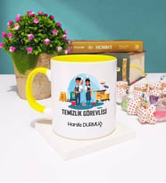 Temizlik Görevlisi Kupa Bardak Sarı