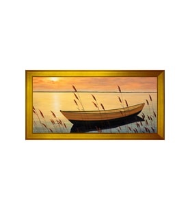 Manzara Temalı Kanvas Tablo 50 x 70 cm Gold Çerçeve