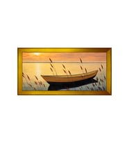 Manzara Temalı Kanvas Tablo 50 x 70 cm Gold Çerçeve