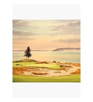 Chambers Bay Golf Sahası Tablo Ahşap Poster Dekoratif