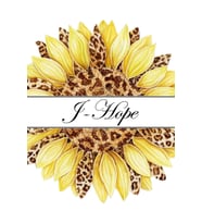 Leopar Ayçiçeği Tasarımlı Bts J-hope Tablo Ahşap Poster Dekoratif Kod618