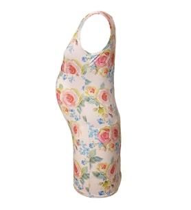 LuvmaBelly  Maternity 5501 Çiçekli Lohusa Emzirme Elbise (Çok Renkli)