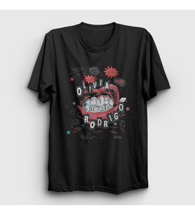 Presmono Unisex Siyah Guts World Tour Olivia Rodrigo T-Shirt 553780tt