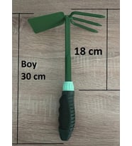 Çift Taraflı 3 dişli çapa demir el çapası bahçe hobi 30 cm (Orman Yeşili)