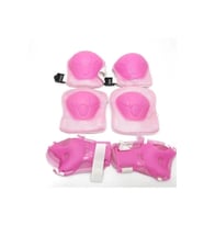 Yüksek Korumalı 6'lı Paten,Scooter,Bisiklet Koruma Set Dizlik Dirseklik Koruyucu Set (Fuşya)