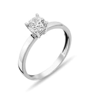 0.90 ct Zirkon Tek Taşlı Gümüş Yüzük - A003001