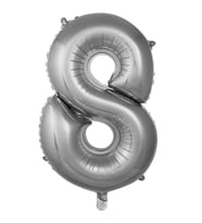 Gümüş 8 Rakam Folyo Balon 36 cm 1 Adet