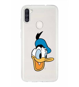 Samsung Galaxy A11   Kapak Donald Duck Tasarımlı Şeffaf Silikon Kılıf