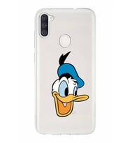Samsung Galaxy A11   Kapak Donald Duck Tasarımlı Şeffaf Silikon Kılıf