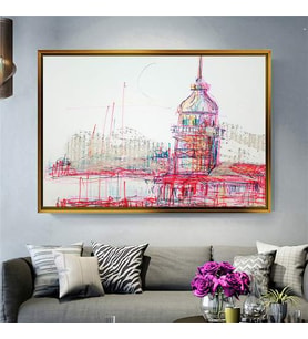 Altın Çerçeveli dekoratif tablo a390 (Gold)