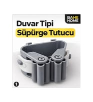 Vantuzlu Mop Tutucu Askı Duvar Yapışkanlı 1 ADET