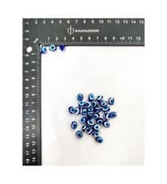AKRİLİK OVAL NAZAR BONCUĞU (100 ADET) (Mavi)