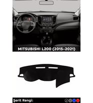 Mıtsubıshı L200 (2015-2021) 3d Torpido Koruma Kılıfı - Ön Göğüs Kaplama - Siyah Şerit