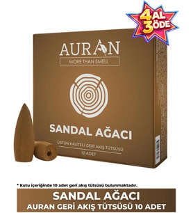 Sandal Ağacı Kokulu Geri Akış Tütsüsü konik Tütsü Sandal Wood Backflow Incense Cones 10 Adet