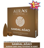 Sandal Ağacı Kokulu Geri Akış Tütsüsü konik Tütsü Sandal Wood Backflow Incense Cones 10 Adet