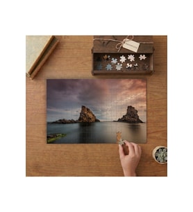 Denizdeki Kayalarv - Manzara Tasarımı 240 parça Ahşap Puzzle Ahşap Kutuda MP03388