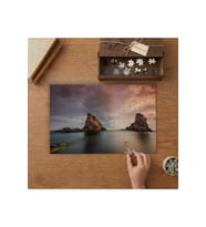 Denizdeki Kayalarv - Manzara Tasarımı 240 parça Ahşap Puzzle Ahşap Kutuda MP03388