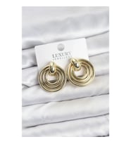 Mey İthalat® Gold Renk Pirinç Vintage Kadın Küpe