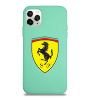 Apple iPhone 11 Pro Uyumlu Lansman Kılıf Ferrari Tasarımlı Altı Kapalı İçi Kadife Kaplı  Kapak (Şeffaf)
