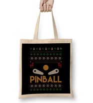 Retro Ugly Christmas Sweater Arcade Pinball Design Bez Çanta Uzun Saplı