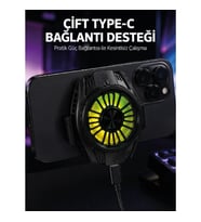 Mey İthalat® Manyetik Bağlantılı Çift Type-C Girişli Telefon Soğutucu
