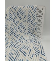 GEOMETRİK DESEN BROKAR KUMAŞ (Lacivert)