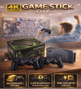 Ultratekno Retro Oyun Konsolu Nostaljik Oyunlu Atari 20.000 Oyun + Çift Kişilik Kol - Karne Hediyesi