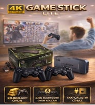 Ultratekno Retro Oyun Konsolu Nostaljik Oyunlu Atari 20.000 Oyun + Çift Kişilik Kol - Karne Hediyesi (Siyah)