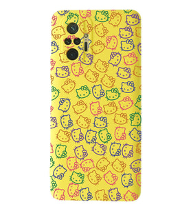 Xiaomi Redmi Note 10 Pro Uyumlu Lansman Kılıf Hello Kitty Tasarımlı İçi Kadife Kapak-Sarı (Şeffaf)