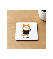 Başak Burcu ve Onla Alakalı Komik Açıklama Baskılı 9x9 cm Kare MDF Bardak Altlığı Ahşap